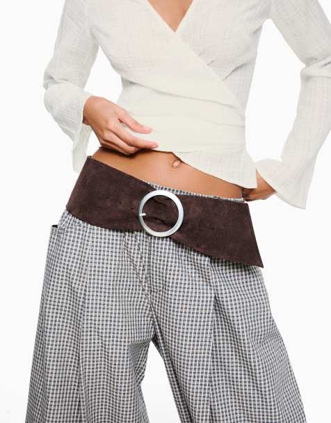 Bershka - Riem van imitatiesuède in bruin - view 1