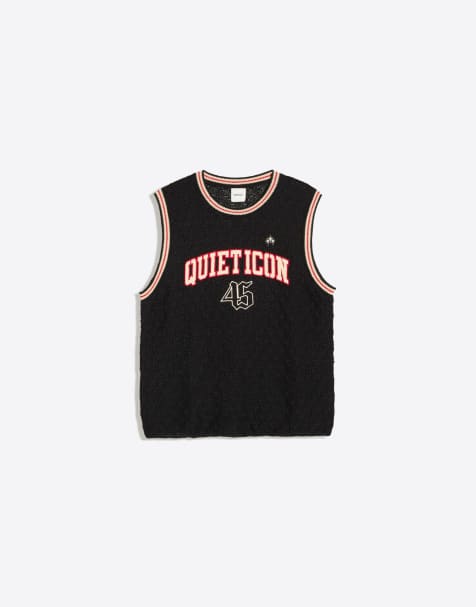 Bershka – Riemchen-Trägershirt im Retro-Design in Schwarz - view 1