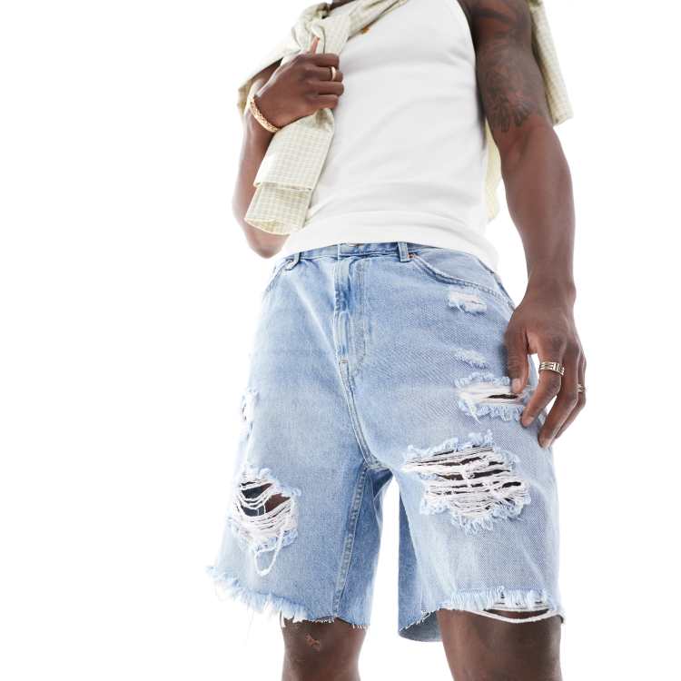 【BAON】[unisex] Rikako Cat Washing Banding Bermuda Denim Pt GONE BAD DENIM BERMUDA SHORT – AKIRA