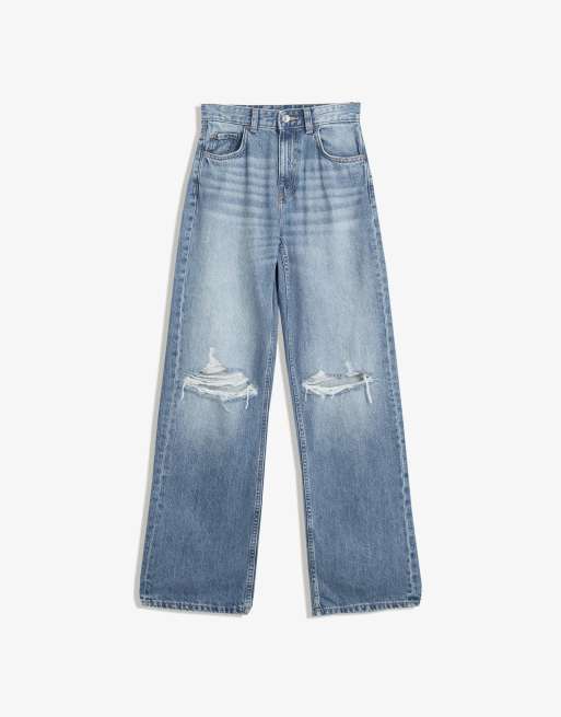 Bershka 2025 Bershka Jeans Neri Strappati Bershka Jeans Baggy