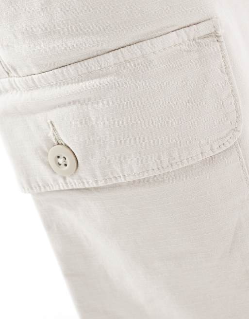 Bershka – Ripstop-Cargohose in Sand mit weitem Schnitt, 2 von 5