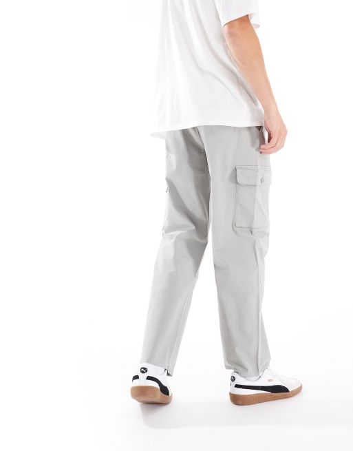 Bershka ripstop cargo pants in sand