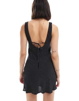 Robe a pois bershka cheap