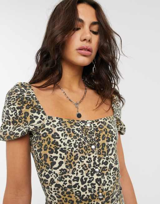 Robe discount leopard bershka