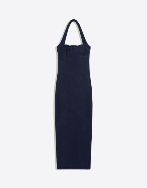 Bershka - Robe courte en denim - Bleu, 5 de 5