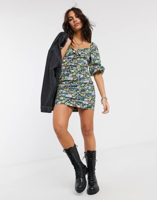 Robe discount bershka fleuri