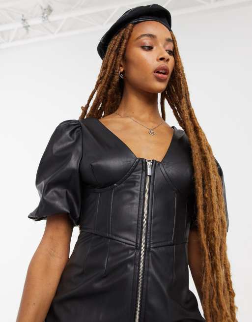 Bershka robe 2025 simili cuir