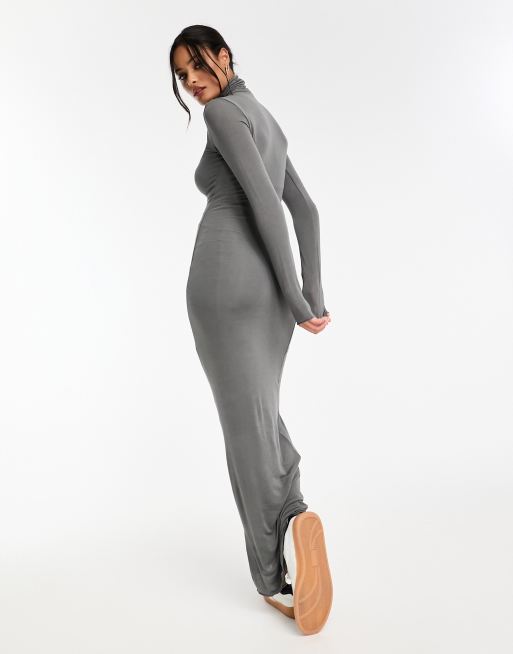 Roll neck maxi dress clearance