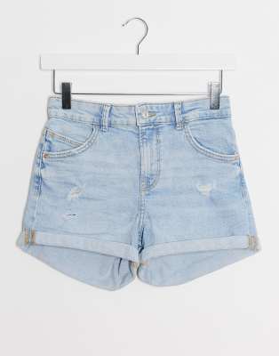 roll up denim shorts