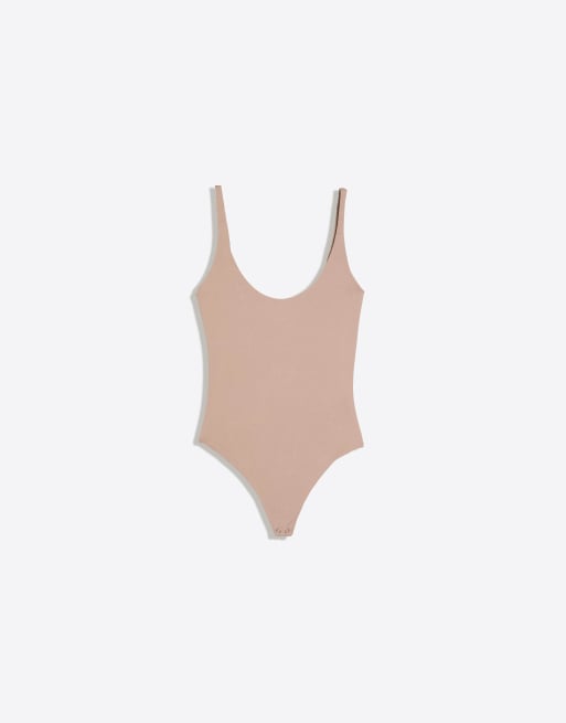 Bershka – Rosa body med rund halsringning och smala axelband, 5 av 6