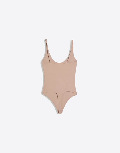Bershka – Rosa body med rund halsringning och smala axelband, 6 av 6