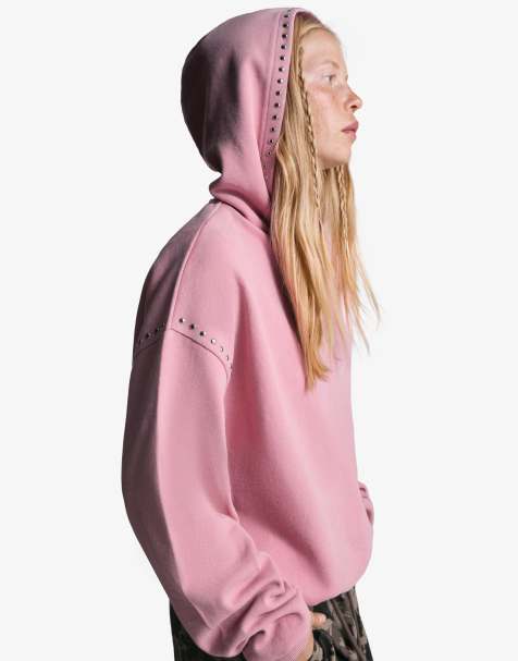 Bershka – Rosa huvtröja - view 1