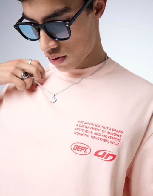 Bershka – Rosa t-shirt i oversize med tryck och boxig passform, 3 av 4