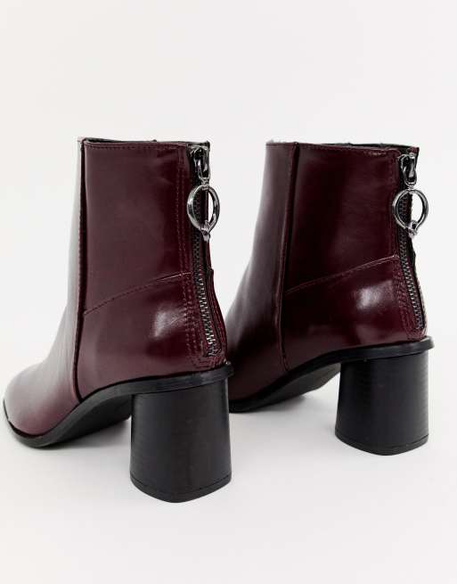 Bershka round shop heel boot