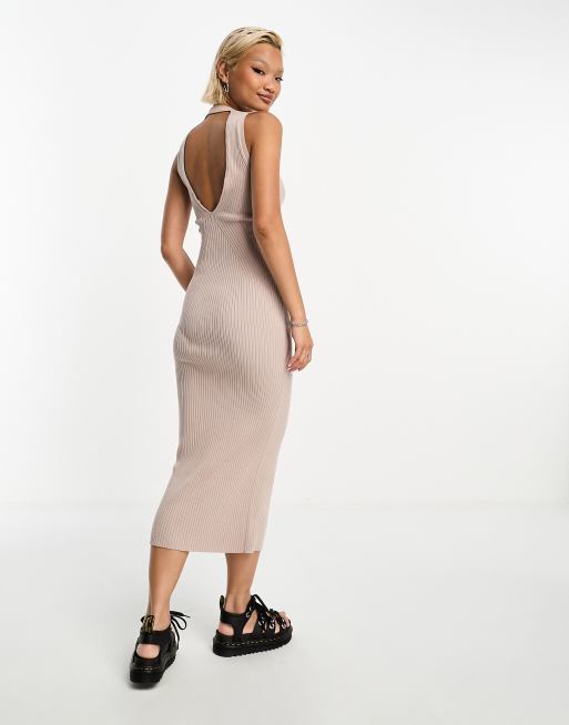 Round neck midi dress store