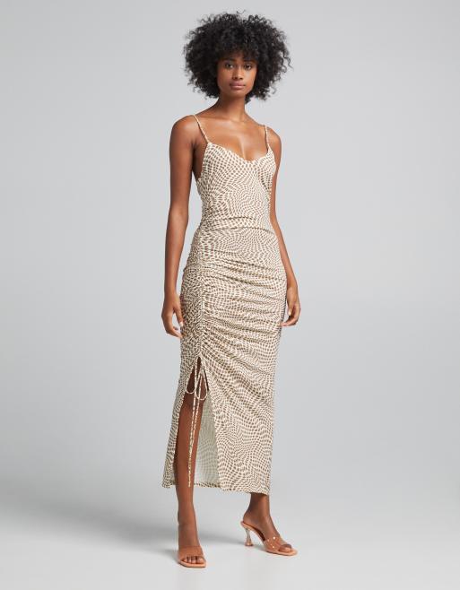 Bershka Dress in Beige