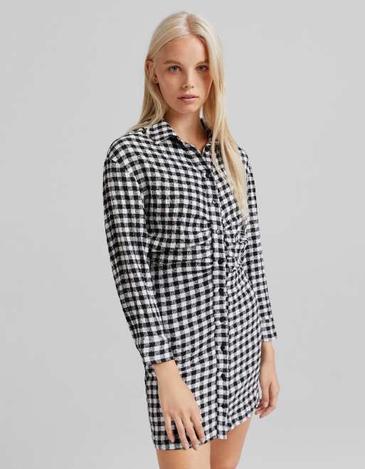 Bershka gingham dress store