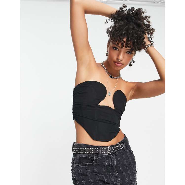 Black Corset Top Structured –