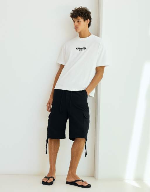 Bershka - Ruimvallend T-shirt met Eminem-print in wit, 4 van 4
