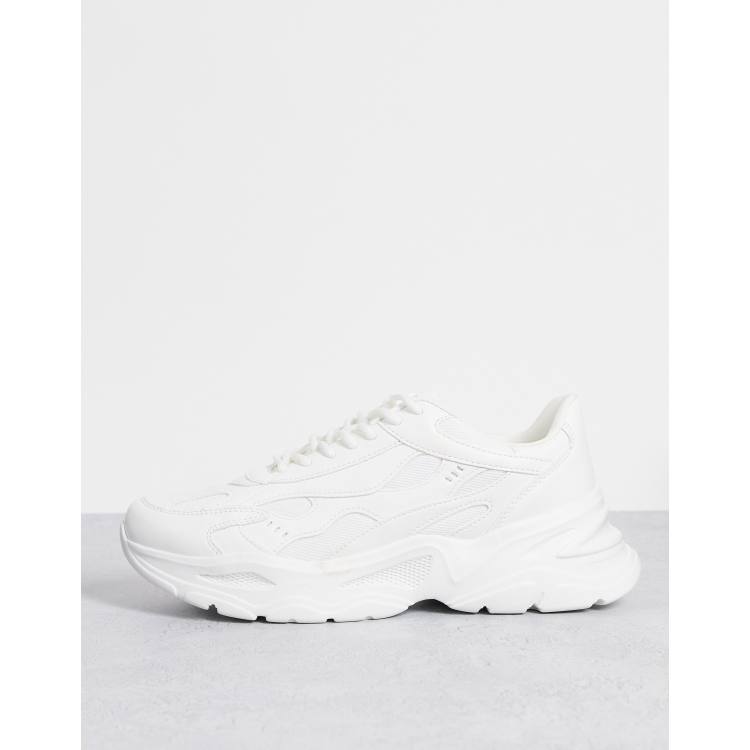 国内で当店のみ 1807 2色展開 Chunky Sneakers Bershka runner sneakers in white | ASOS