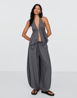 Rustic - Sarouel-Hose in Grau und Schwarz Grau XL