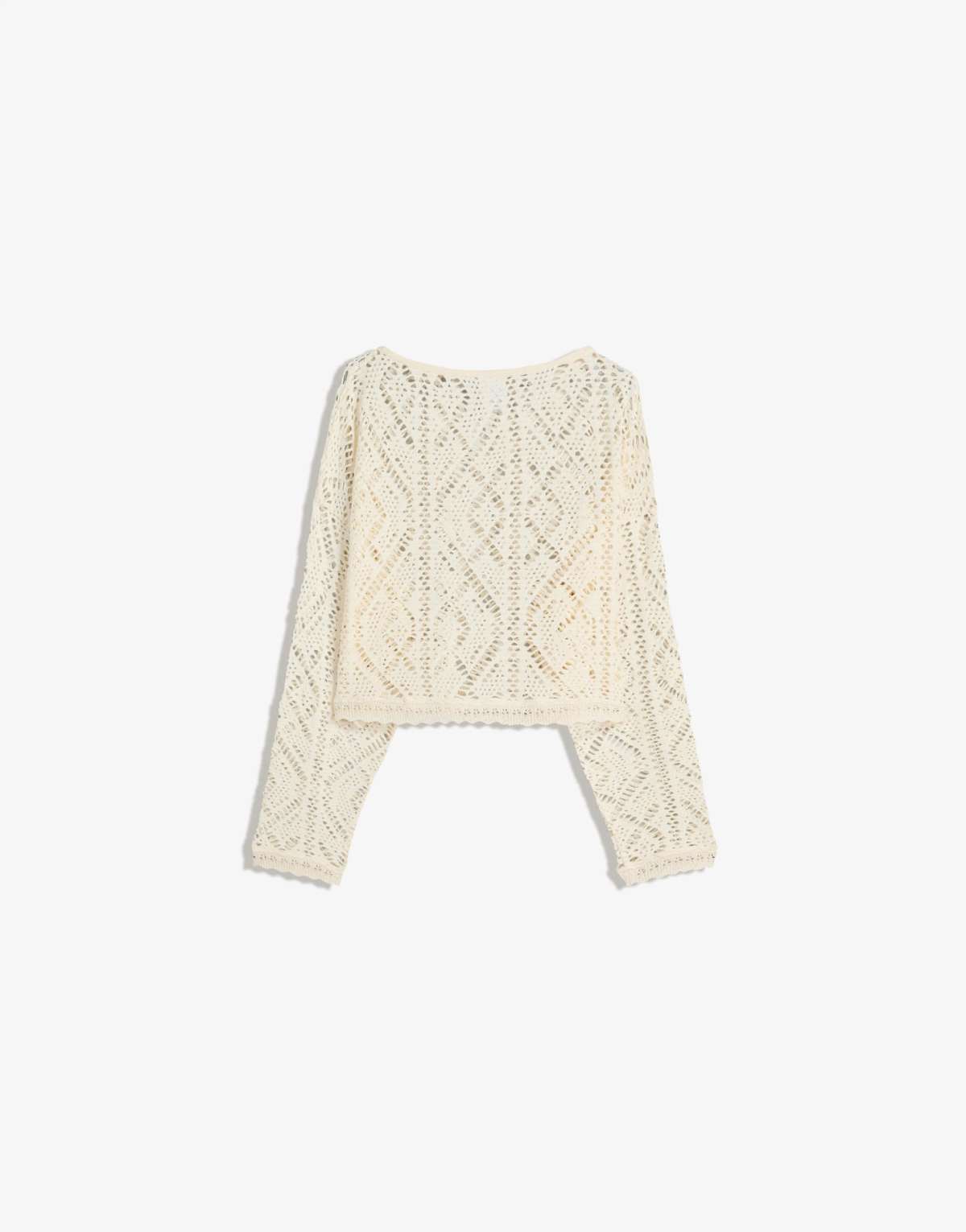 Bershka Rustic sweater in white