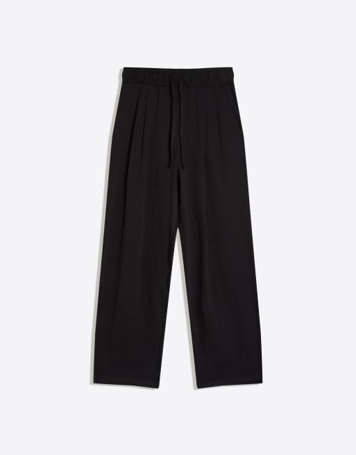 Bershka - Rustieke baggy broek in zwart, 4 van 4