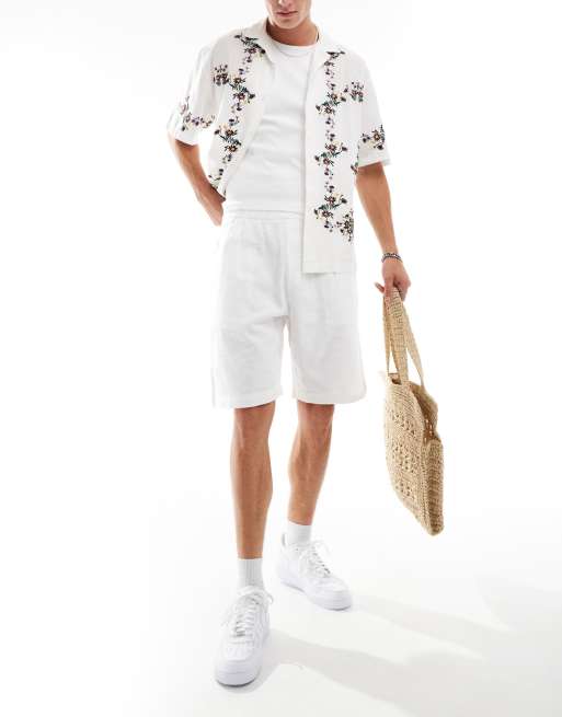 Bershka - Rustieke short in wit