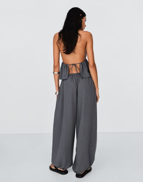 Bershka – Rustikales Set in Grau und Schwarz - view 1