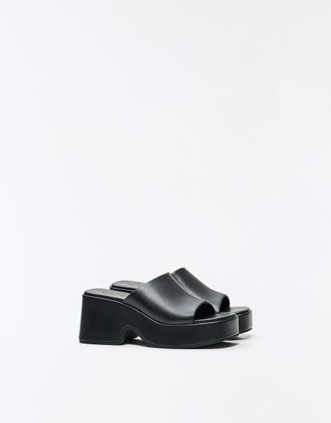 Bershka - Sabot neri con plateau - view 1