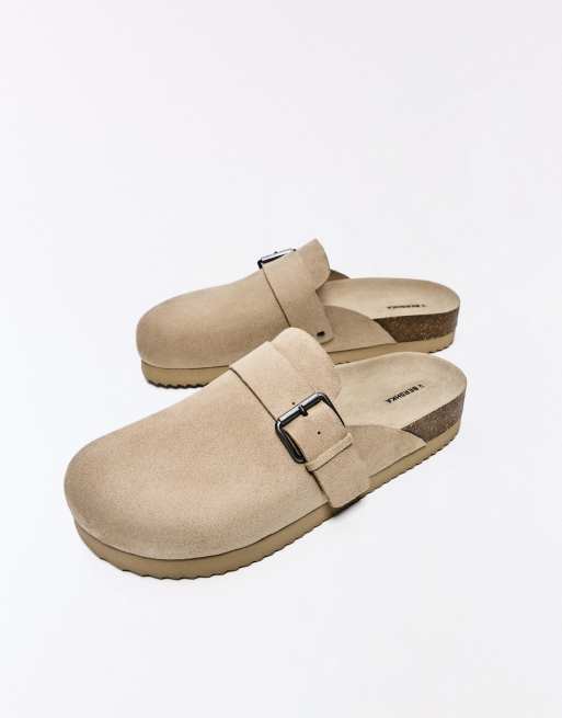 Bershka - Sabots avec boucle - Beige, 3 de 4