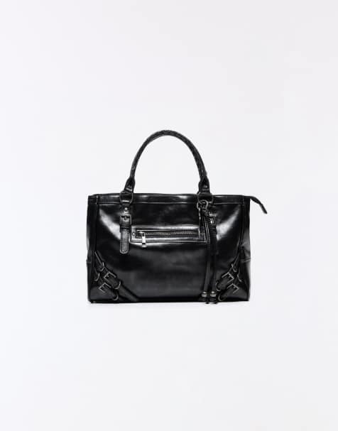 Bershka - Sac à fermeture éclair et boucle - Noir - view 1
