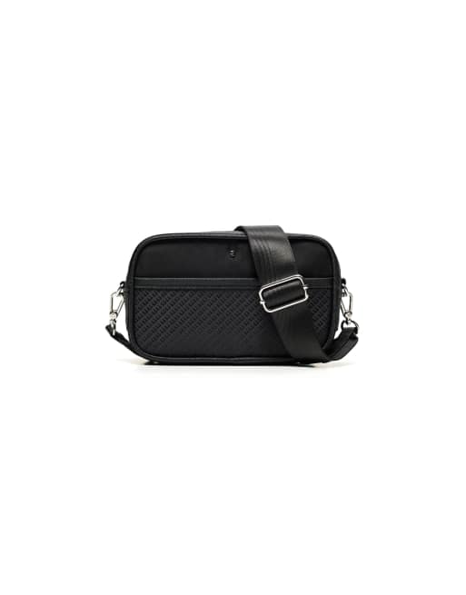 Bershka - Sac bandoulière technique à monogramme - Noir, 3 de 3