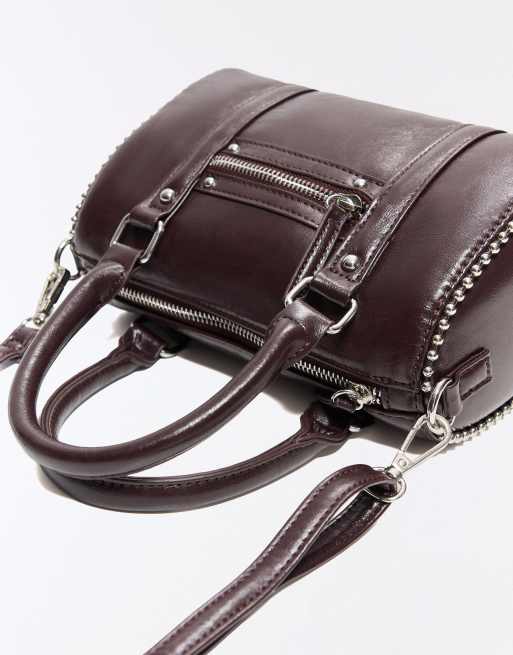 Bershka sac bowling en daim synthétique marron, 2 de 5