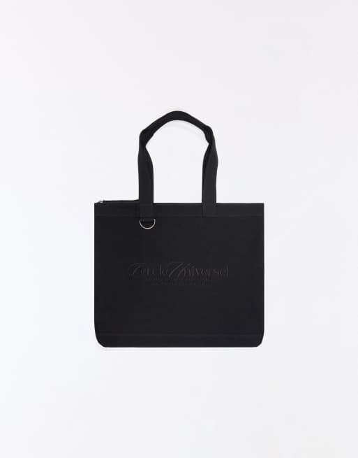 Bershka sac cabas brodé noir, 2 de 4