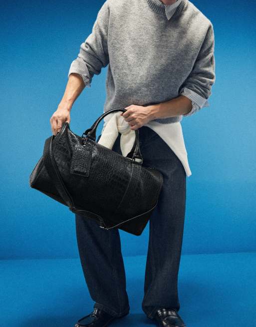 Bershka sac de voyage texturé noir, 2 de 6