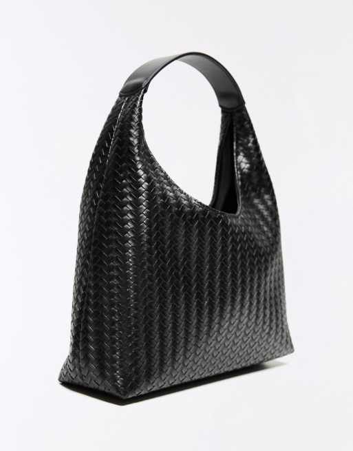Bershka - Sac seau tissé - Noir, 2 de 4