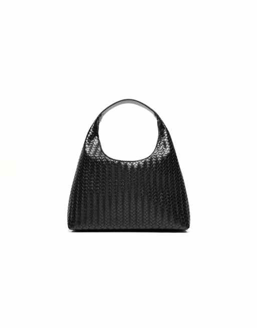 Bershka - Sac seau tissé - Noir, 3 de 4