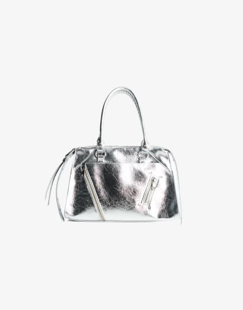 Bershka - Sac style motard - Argenté - view 1