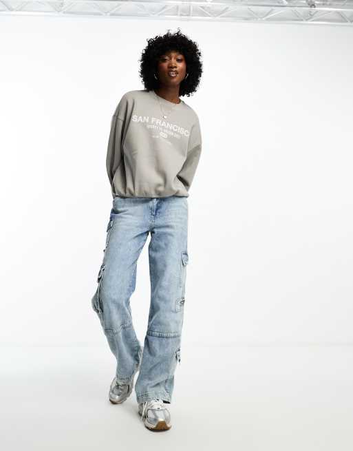 Bershka on sale oversize sweatshirt