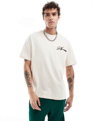 Bershka San Francisco printed t-shirt in beige | ASOS