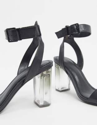bershka clear heels