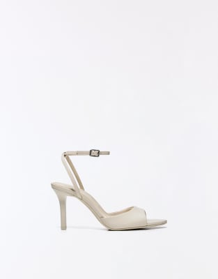 Sandales à talon et bride de cheville - Beige-Neutre 35