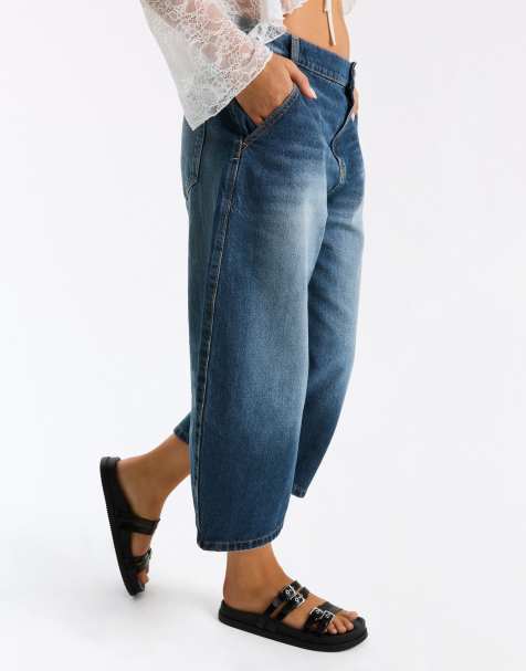 Bershka - Sandali bassi neri con doppia fibbia - view 1