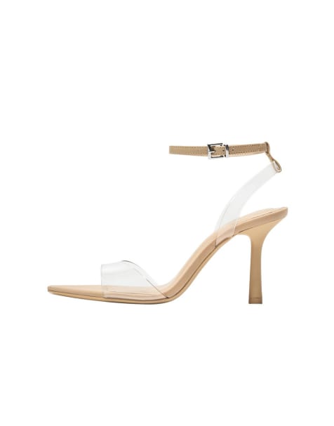 Bershka - Sandali trasparenti con tacco in vinile - view 1