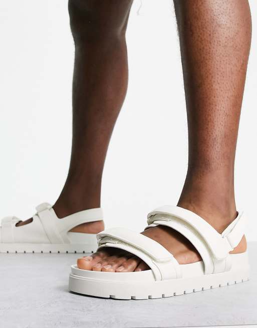 Bershka store white sandals