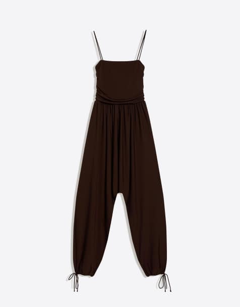 Bershka - Sarouel - Brunt jumpsuit - view 1