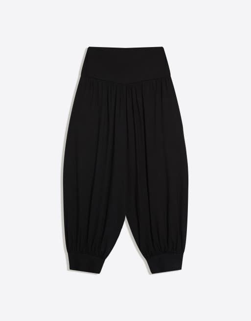 Bershka - Sarouel - Pantaloni capri neri, 4 di 4