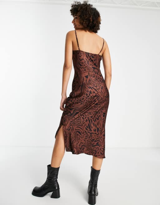 Bershka leopard outlet print dress