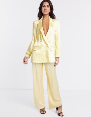 yellow silk blazer